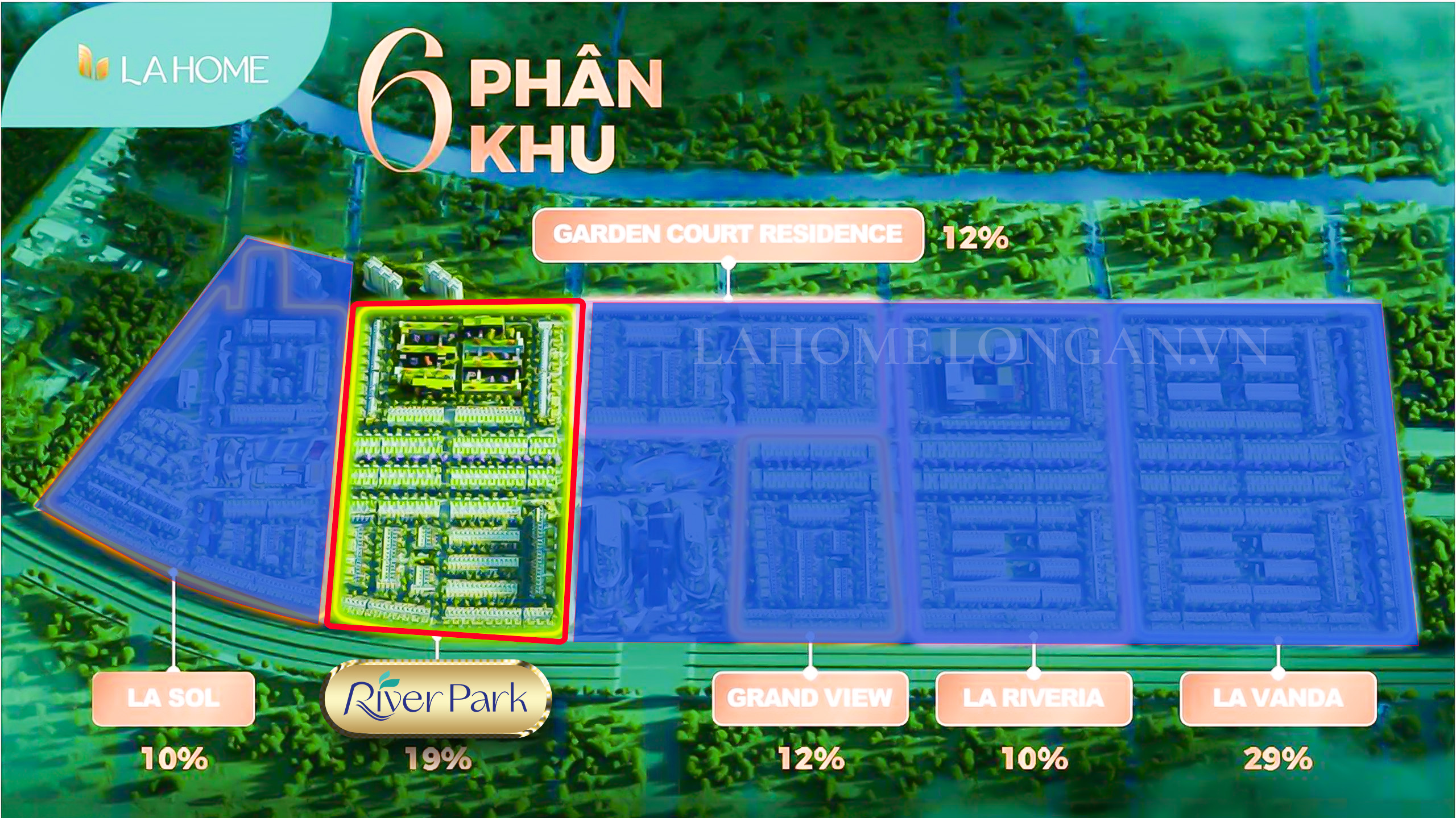SƠ ĐỒ PHÂN LÔ RIVERPARK LAHOME LONG AN